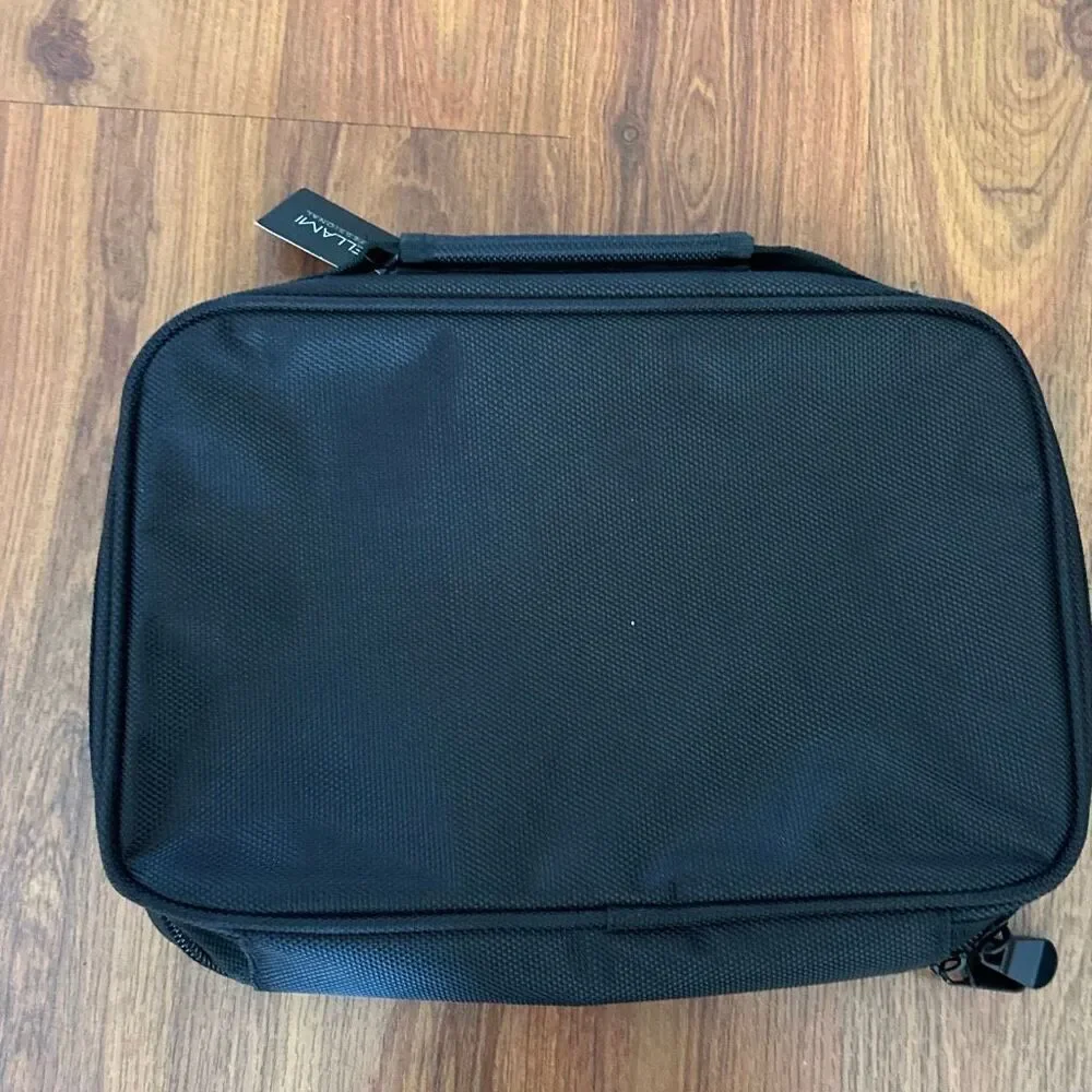 NWT Bellami professional black and clear vinyl carrying case extensions cosmetic
